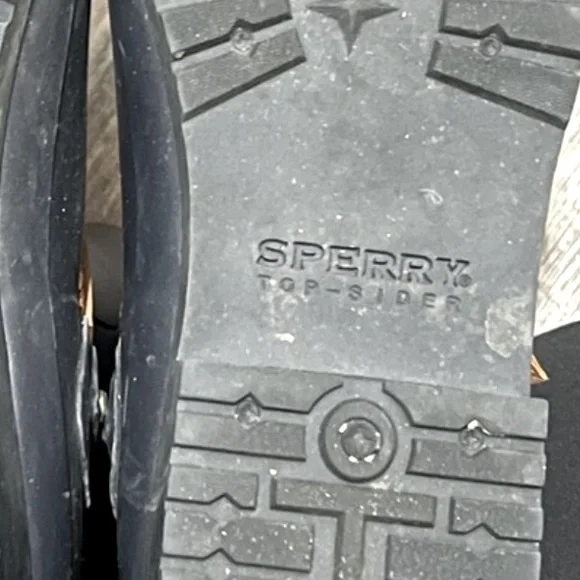 SPERRY 🌧️  TOP SIDER LEATHER ACCENT FLEECE LINED WATERPROOF RUBBER RAIN BOOTS 11 - Picture 9 of 10